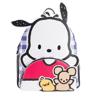 Sanrio Pochacco Cosplay Plaid Mini-Backpack - Entertainment Earth Exclusive