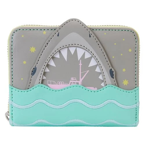 Jaws Glow-in-the-Dark Zip-Around Wallet